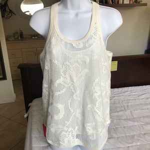 Rag and bone Stella Racerback Lace Tank Blanc XS